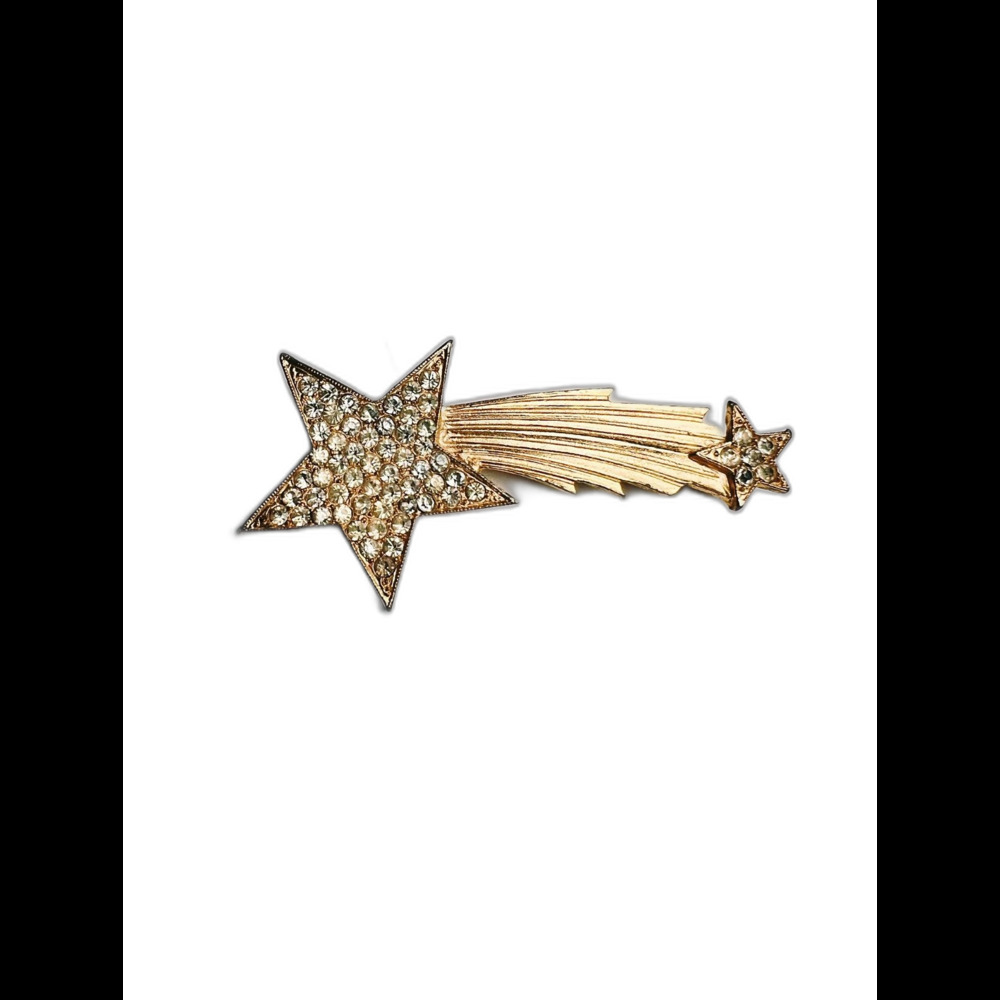 Vintage Gold Star Brooch Women's Old Money 80's Dark Academia Pin